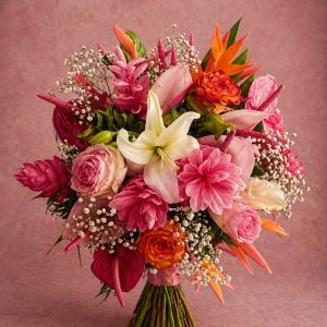 bouquet rond métisse